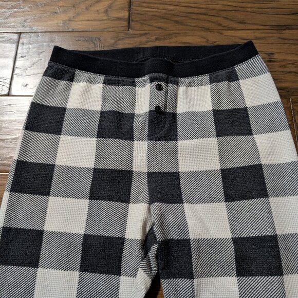 Old Navy waffle pajama PJ leggings buffalo plaid size small tall - Picture 8 of 11